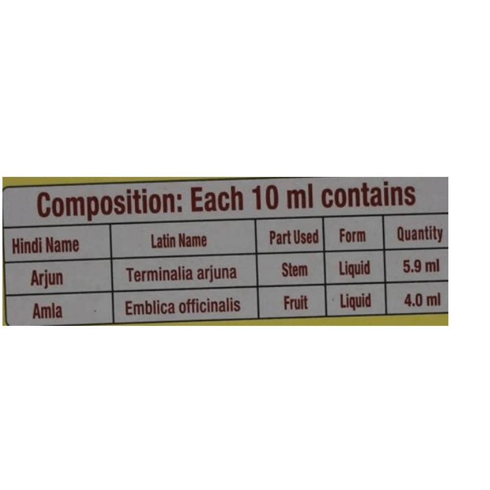 Patanjali Arjun Amla Juice composition 