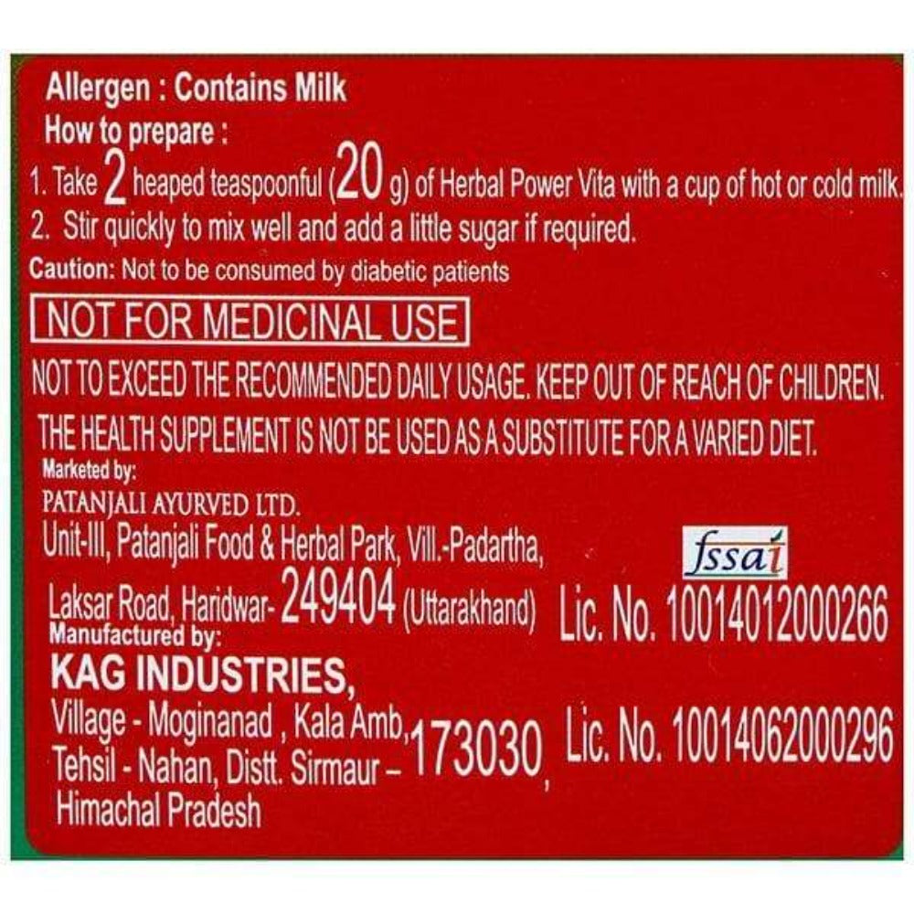 Herbal Powervita Powder Plus Refill Pack - 500Gm