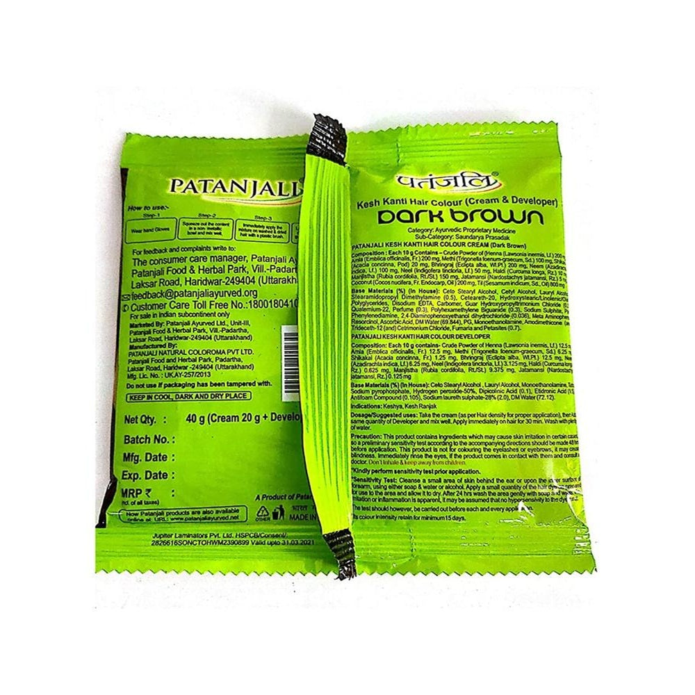 Patanjali Kesh Kanti Hair Colour (Cream & Developer) - 40 gram