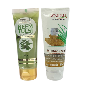 Patanjali Neem Tulsi Face Wash Plus Multani Mitti Face Pack
