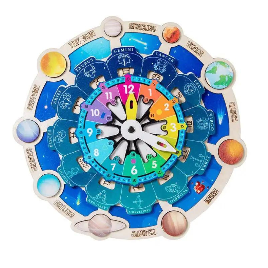 Wooden Planetary Constellation Clock - Daily Needs Products