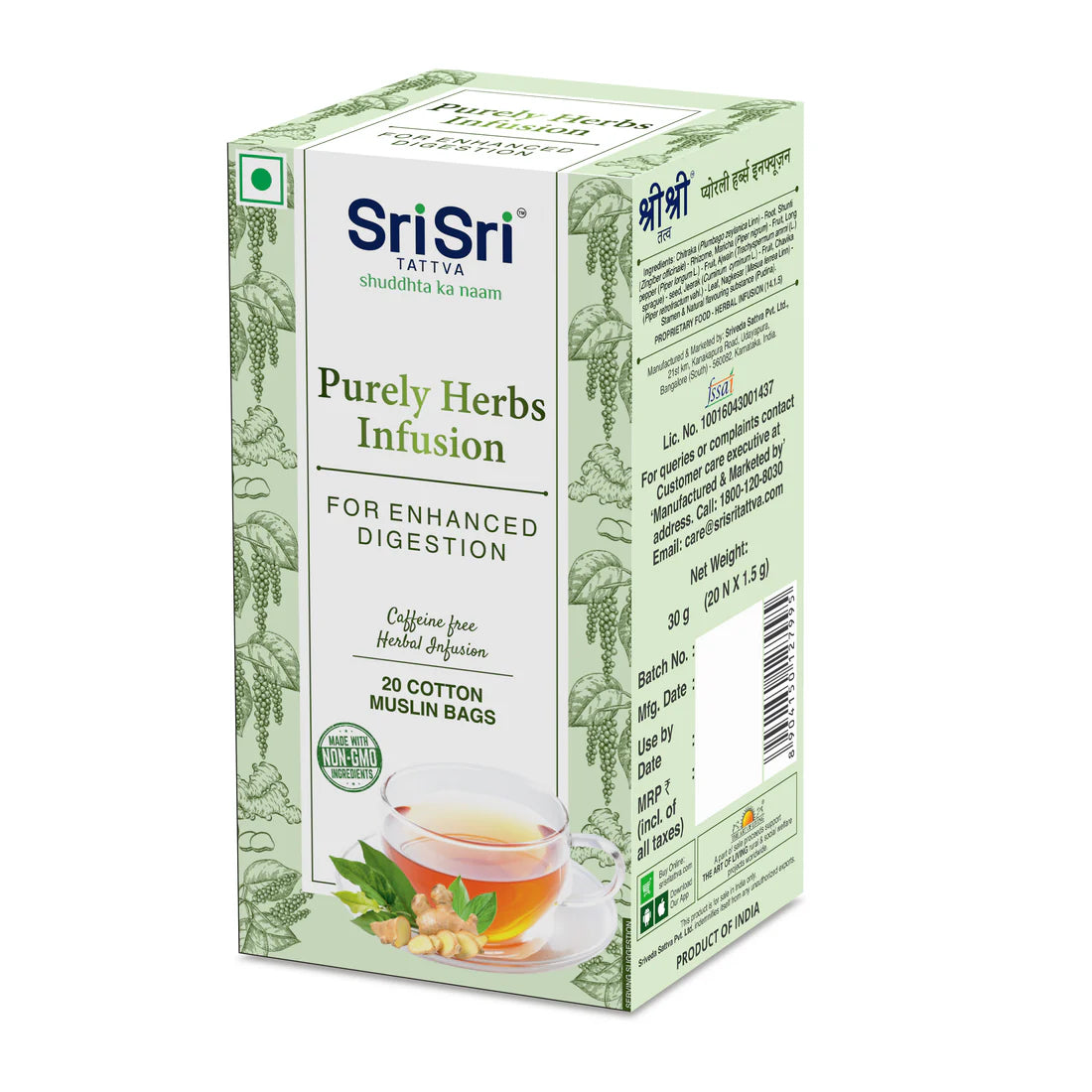 Sri Sri Tattva Purely Herbs Infusion - 20 Tea Bags