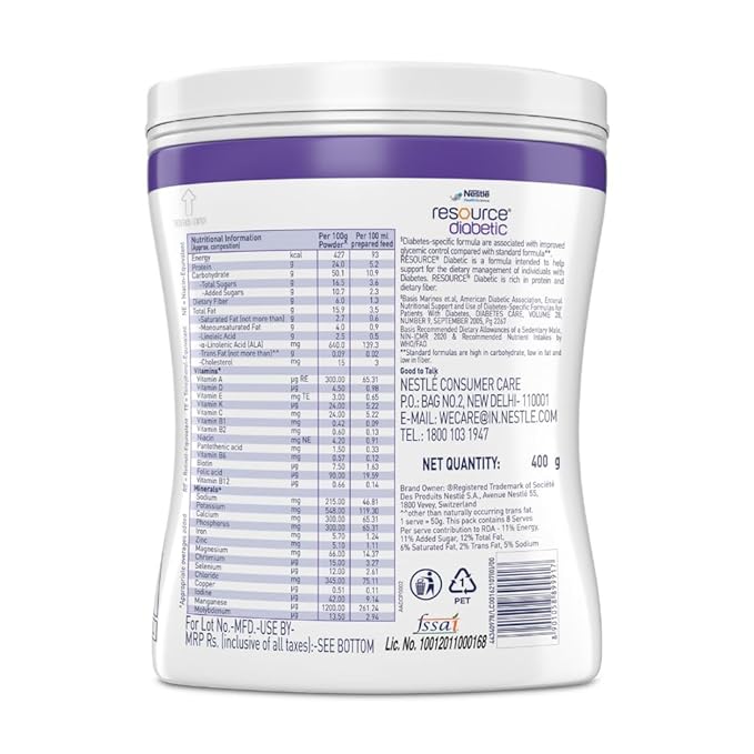 Nestle Resource Diabetic Protein Powder - 400 GM
