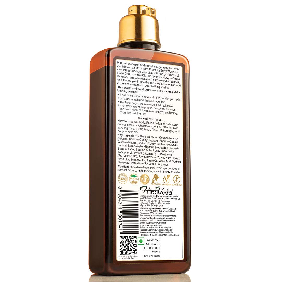 WOW Skin Science Rose Otto Foaming Body Wash