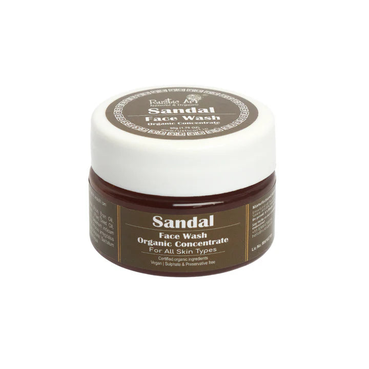 Rustic Art Organic Sandal Face Wash Concentrate - 50 GM