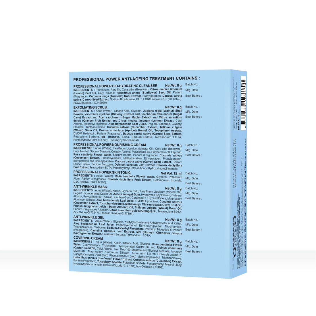 Shahnaz Husain Professional Power Anti Ageing Treatment 7 Step Facial Kit (48g + 15ml)