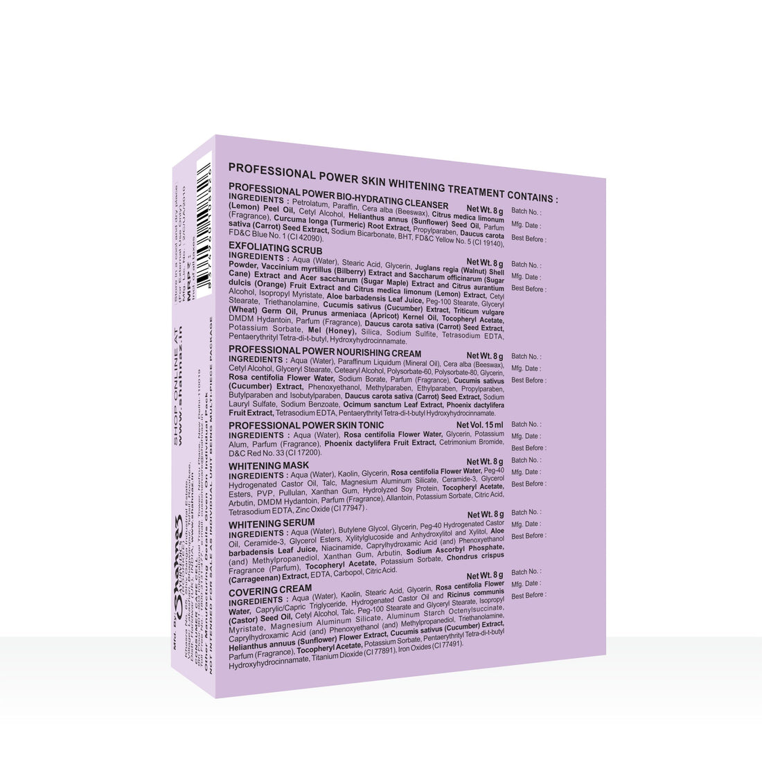 Shahnaz Husain Professional Power Skin Whitening Treatment 7 Step Facial Kit - 48 GM