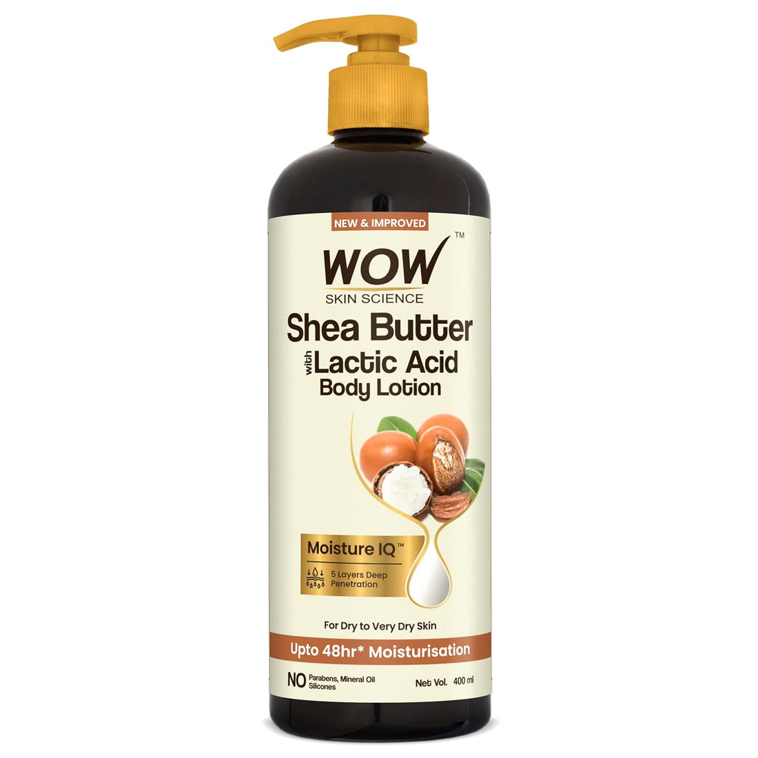 WOW Skin Science Shea Butter With Lactic Acid Body Lotion - 400 ML