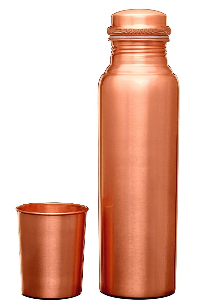 Signoraware Copper Bottle With Glass - Daily Needs Products