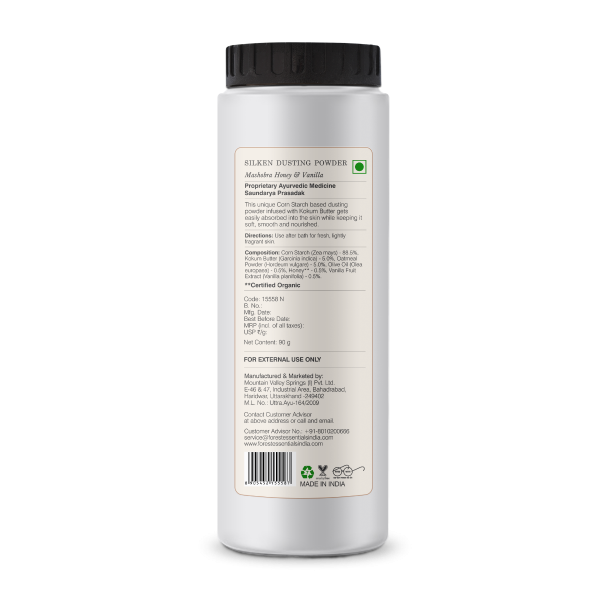 Forest Essentials Silken Dusting Powder Mashobra Honey & Vanilla - 90 GM