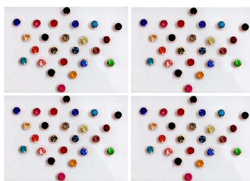 Small Stone Bindi Multi Colour - 6 Packs