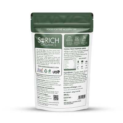 Sorich Organics Pudina Treat Pumpkin Seeds - 200 GM