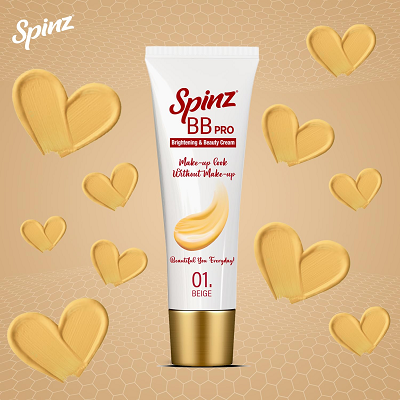 SpinZ BB Pro Face Cream Beige 01 - 29 GM