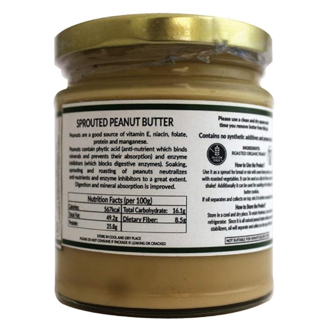 Dhatu Organics Sprouted Peanut Butter - 150 GM