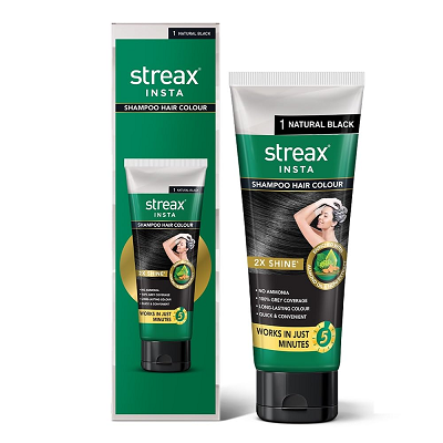 Streax Insta Shampoo Hair Colour Squeeze Pack