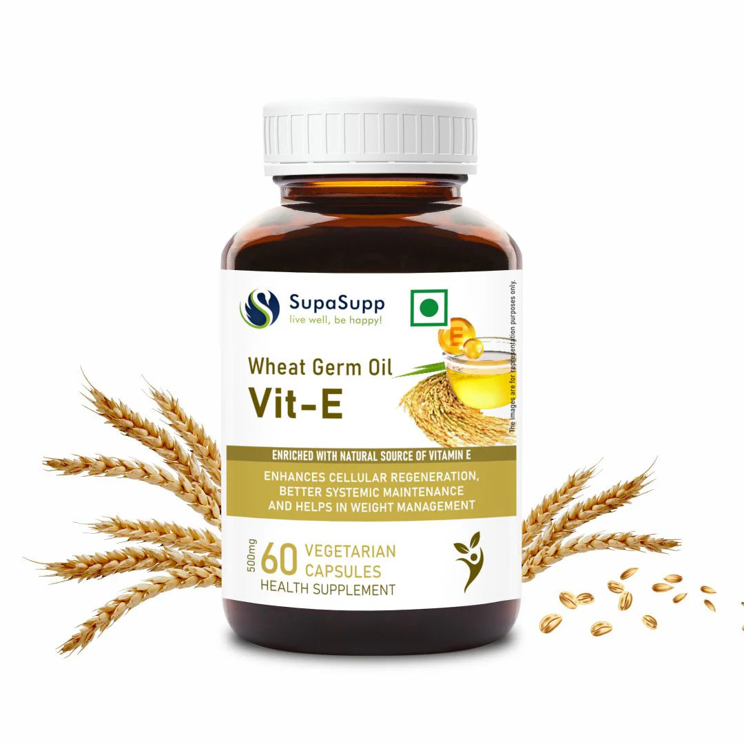 Sri Sri Tattva SupaSupp Wheat Germ Oil Vit-E Capsules - 60 Nos