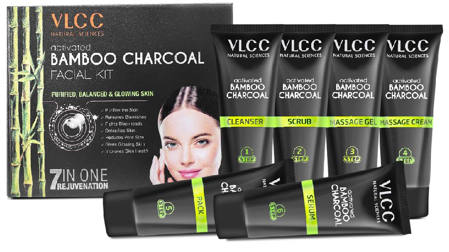 VLCC Activated Bamboo Charcoal Facial Kit - 60 GM