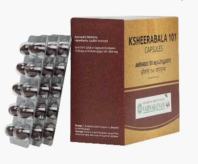 Vaidyaratnam 101 Ksheerabala Soft Gel Capsule - 100 Nos