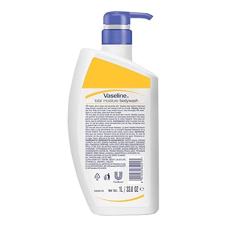 Vaseline Total Moisture Body Wash Pump Bottle - 1 L