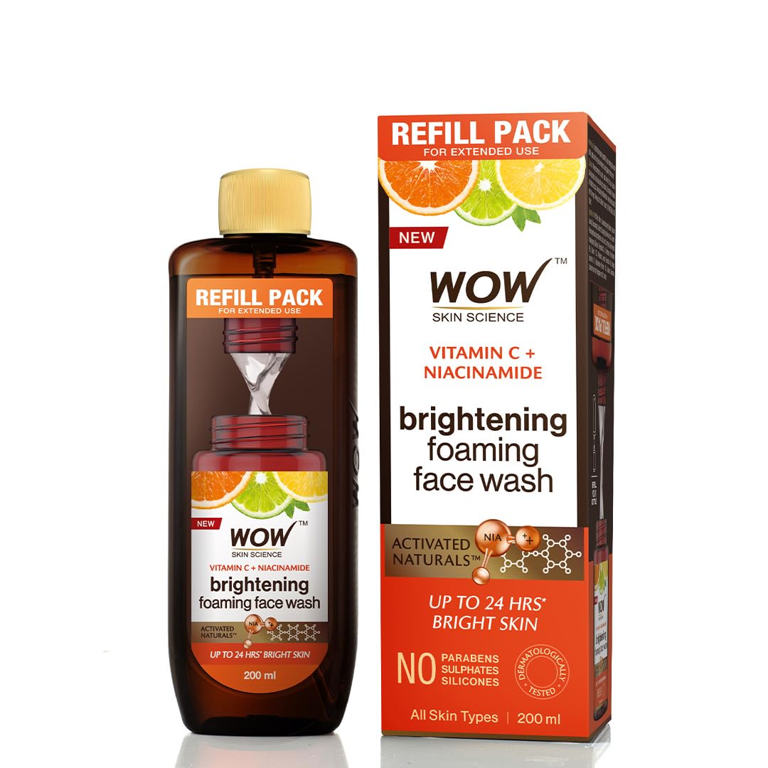 WOW Skin Science Brightening Vitamin C Foaming Face Wash Refill Pack - 200 ML
