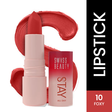 Swiss Beauty Matte Long Lasting Stay Maxx Lip Crayon Lipstick Matte Finish - Bare