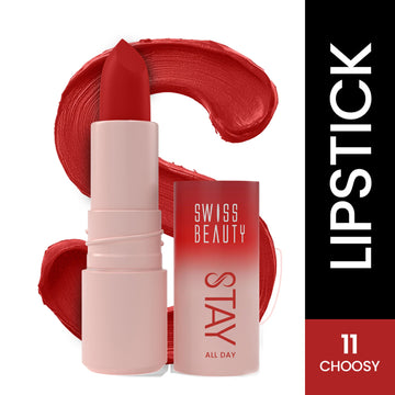 Swiss Beauty Matte Long Lasting Stay Maxx Lip Crayon Lipstick Matte Finish - Bloodshot Maroon