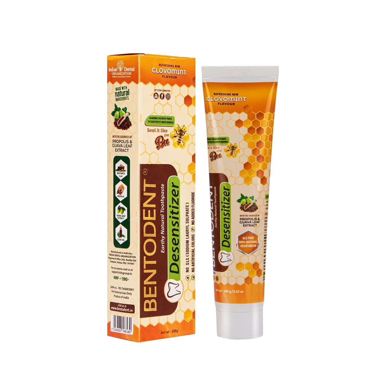 Bentodent Desensitizer Natural Sensitivity Relief Toothpaste