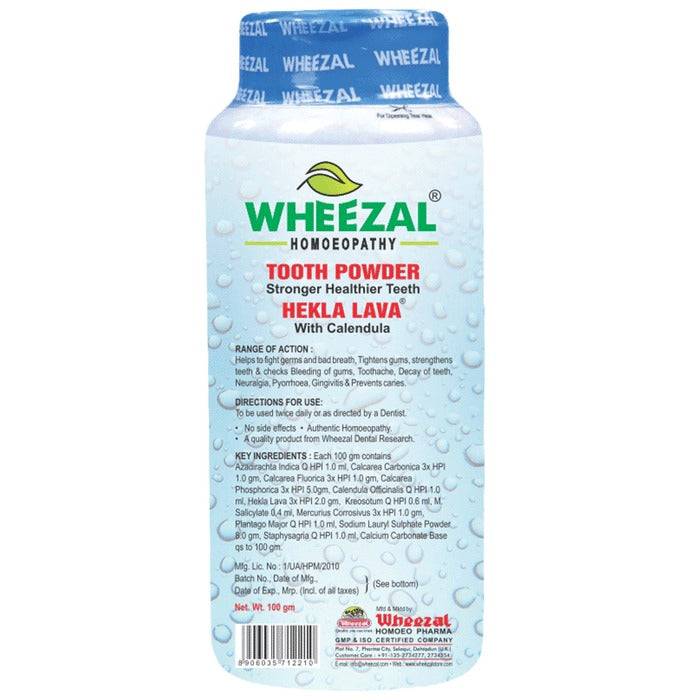 Wheezal Hekla Lava Tooth Powder 100 gm 