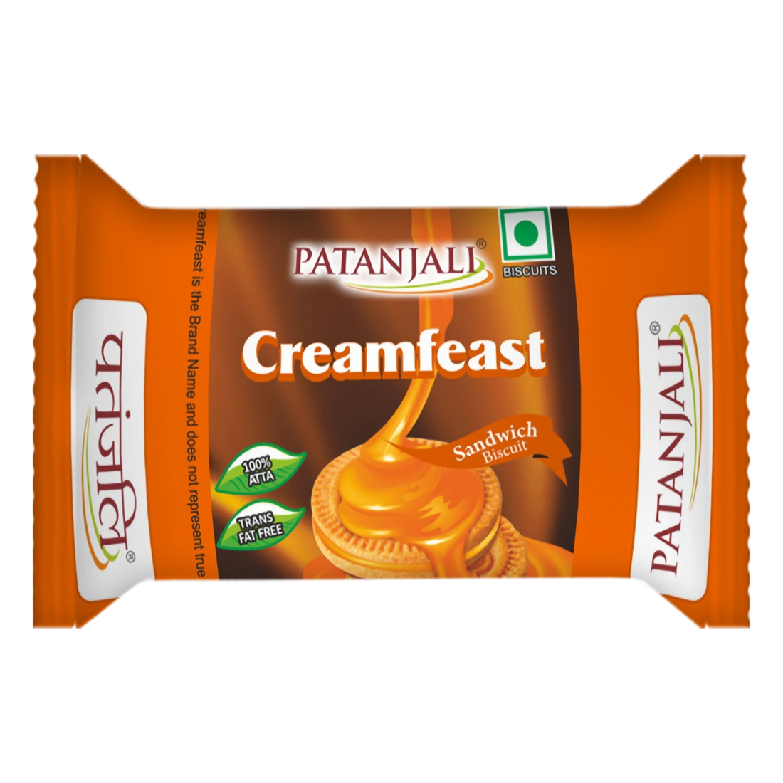 Patanjali Cream Feast Orange Biscuits (Pack of 10)