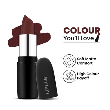 Swiss Beauty Bold Matt Lip Liner Pencil, Long-lasting , Matte Finish , Non-Drying - 6 Cherry Brown