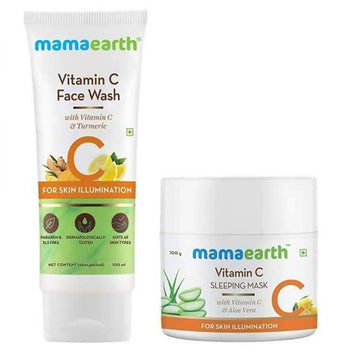 Mamaearth Vitamin C Face Wash & Sleeping Mask For Skin Illumination