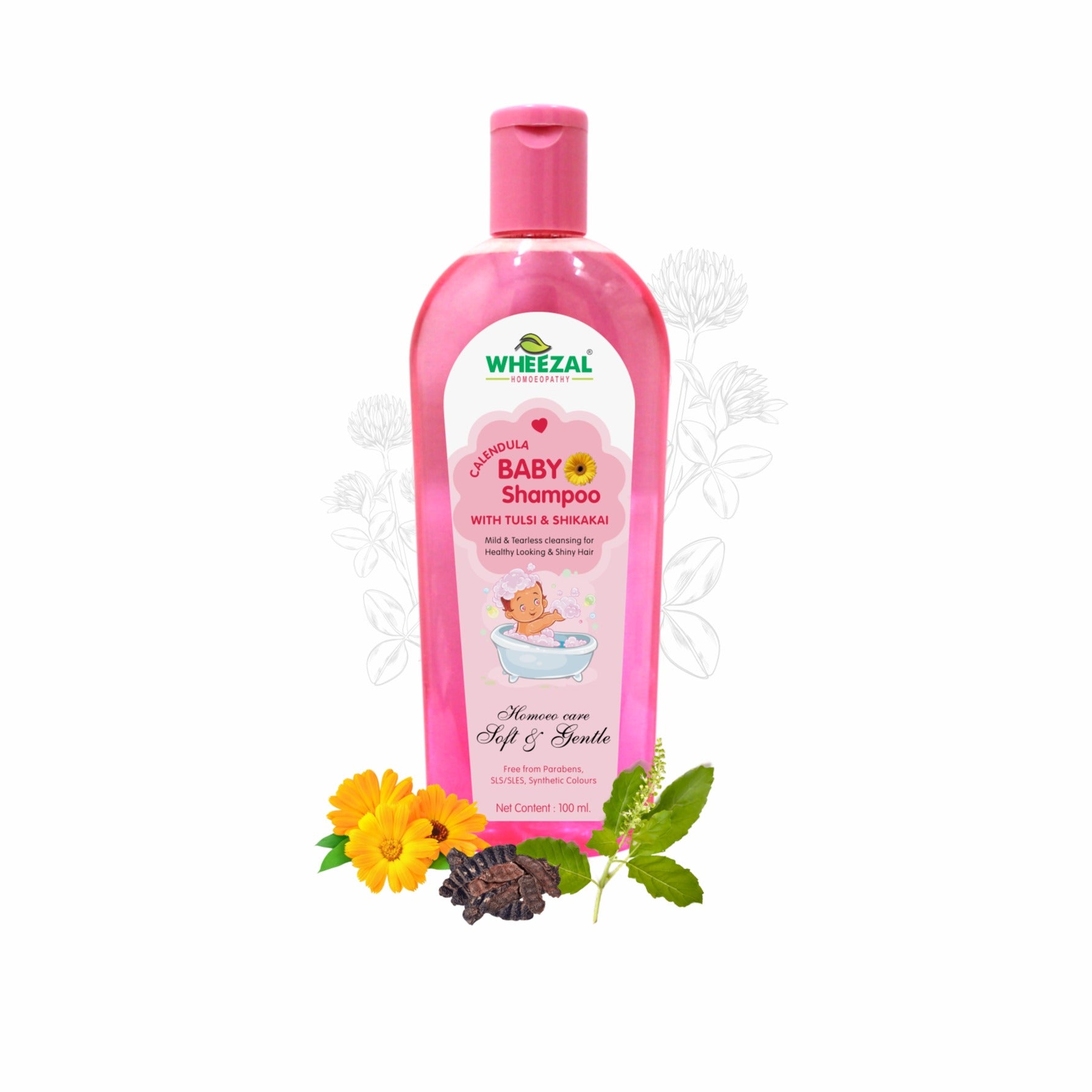 Wheezal Calendula Baby Shampoo - 100 ML