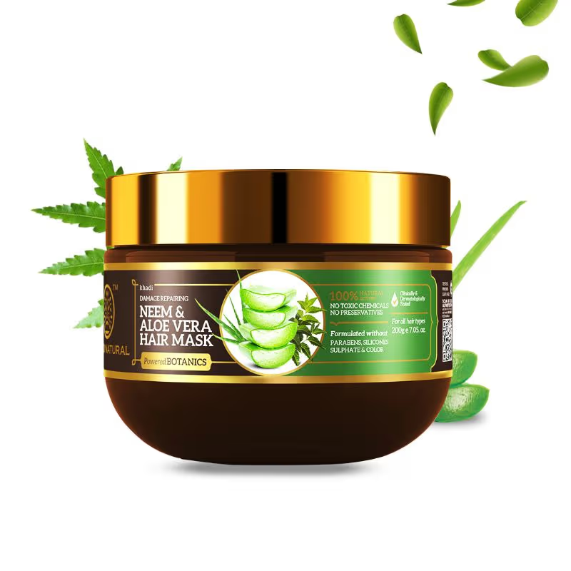 Khadi Natural Neem & Aloe Vera With Almond Oil & Coconut Oil Hair Mask