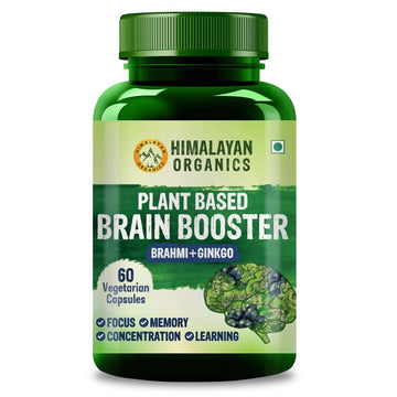 Himalayan Organics Plant-Based Brain Booster Supplement Capsules