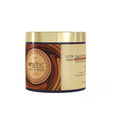 Aaryanveda Arganic Moroccan Argan Brown Sugar Scrub & Massage Cream - 100 GM