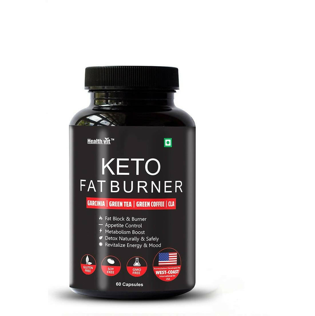 Healthvit Keto Fat Burner With Garcinia, Green Tea, Green Coffee Capsules
