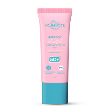Aqualogica Radiance+ Oil Control Fluid Sunscreen SPF50+ PA++++ - 50 GM