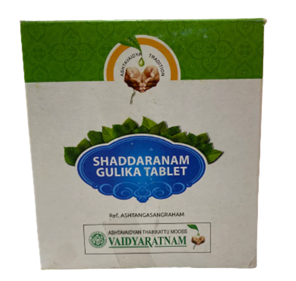 Vaidyaratnam Shaddaranam Gulika Tablets