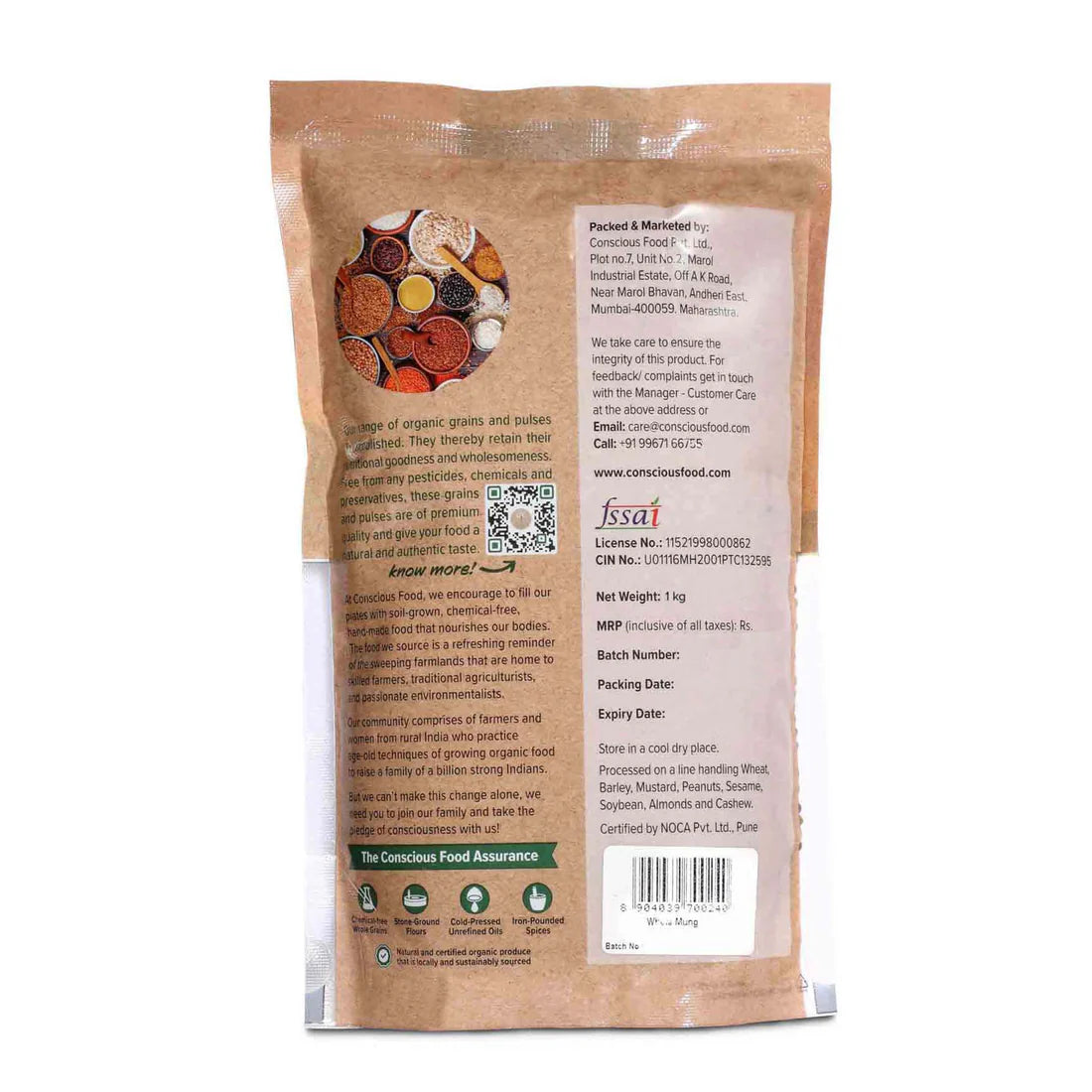Conscious Food Green Gram - 1 KG
