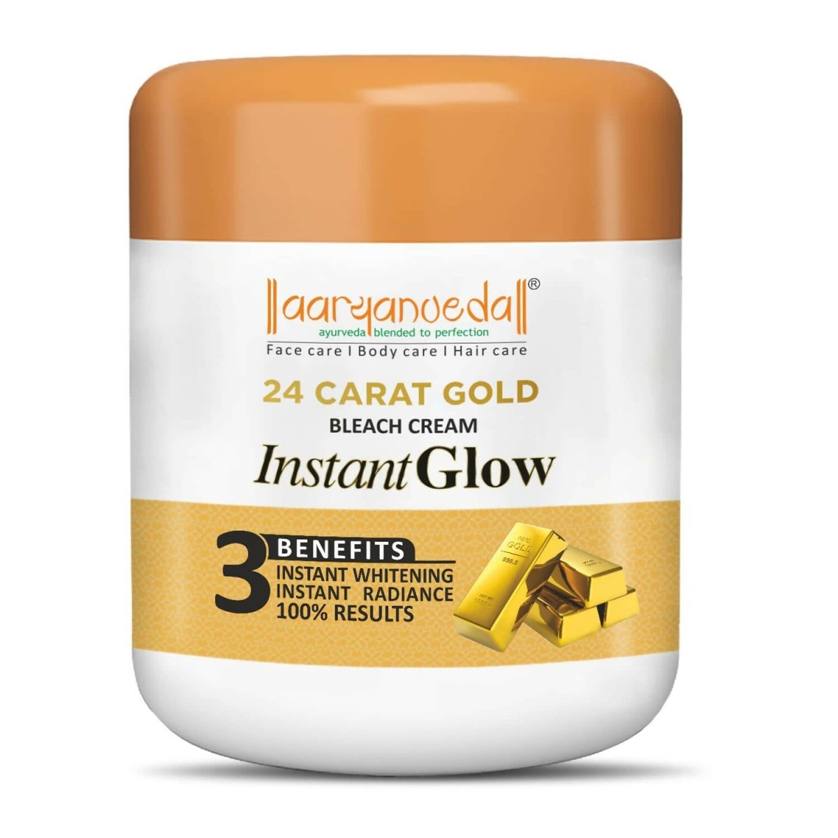 Aaryanveda 24 Carat Gold Bleach Cream - 400 GM