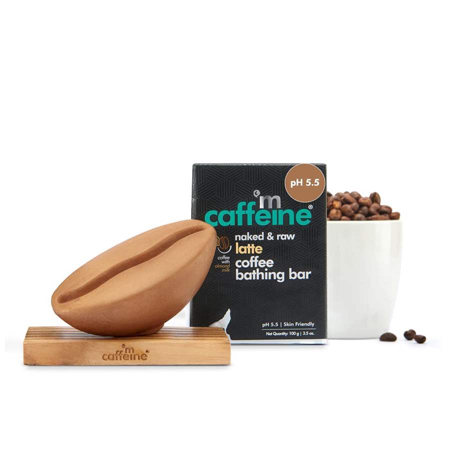 mCaffeine Naked & Raw Latte Coffee Bathing Bar Soap