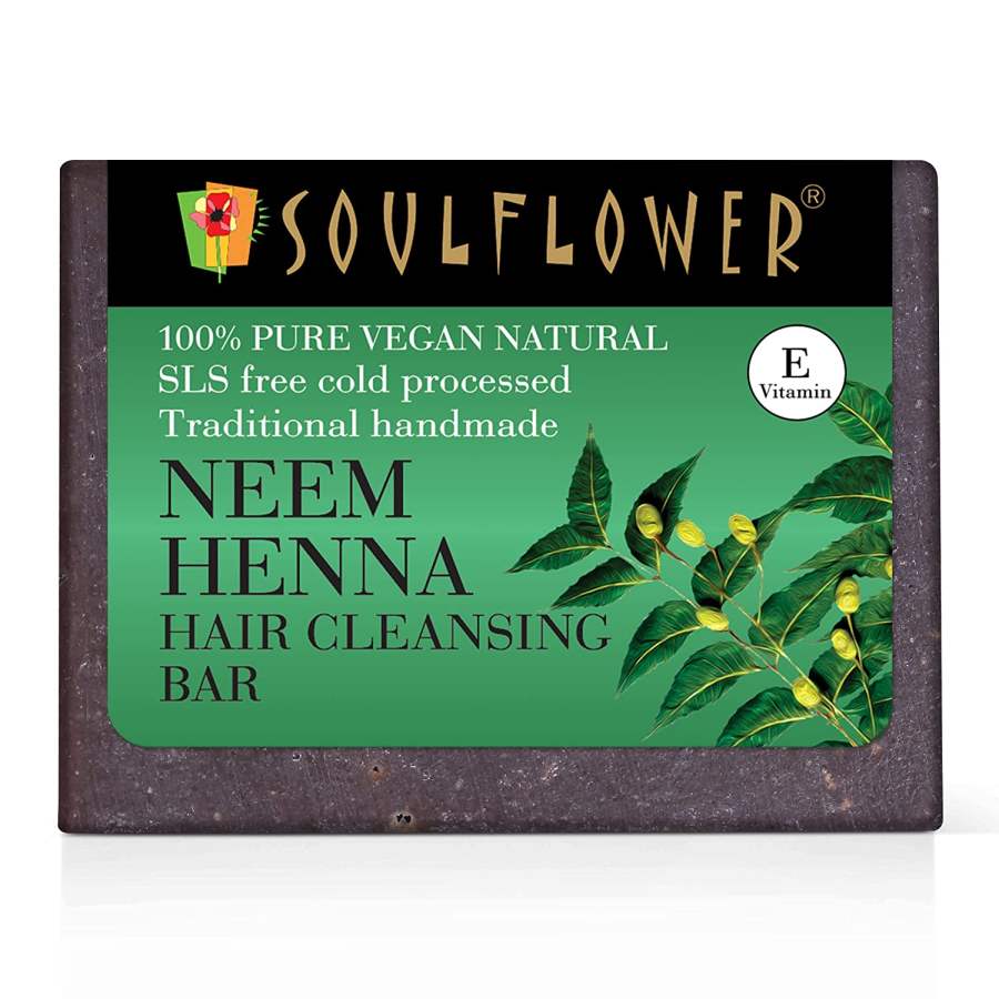 Soulflower Neem Henna Shampoo Bar Soap