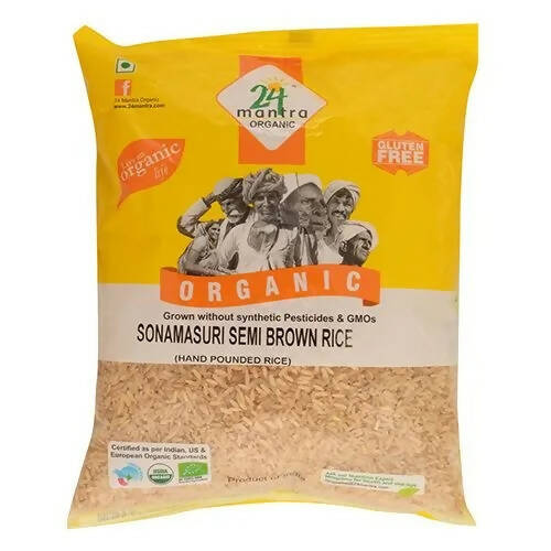 24 mantra Sona Masuri Raw Rice Hand Pounded