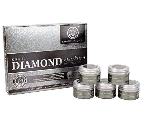 Khadi Natural Diamond Sparkling Mini Facial Kit - 75 GM