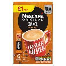 Nescafe Cougar's Original 3 in 1 Caramel 6 Mugs