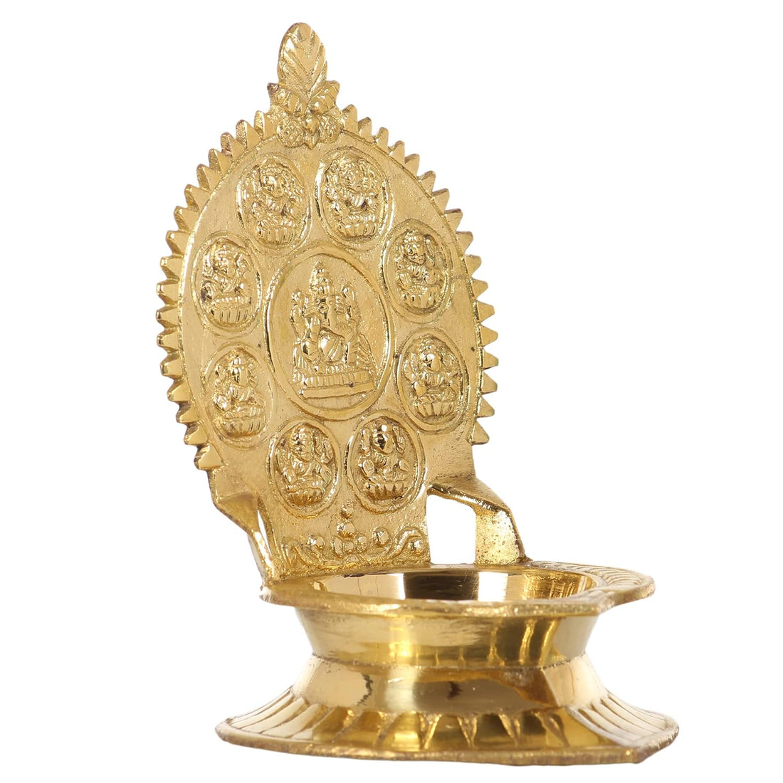 Brass Ashtalakshmi Oil Lamp - Daily Needs Products