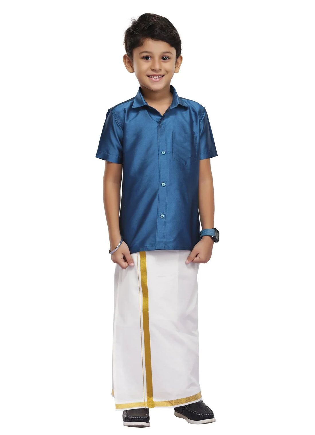 Uathayam Kids Dhoti with Shirt 2 In 1 Set - Daily Needs Products