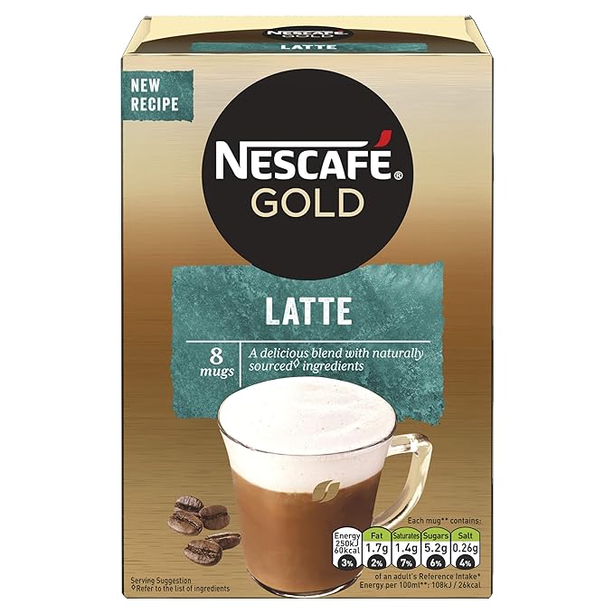 Nescafe Gold Latte 8 Mugs, (8x15.5g)