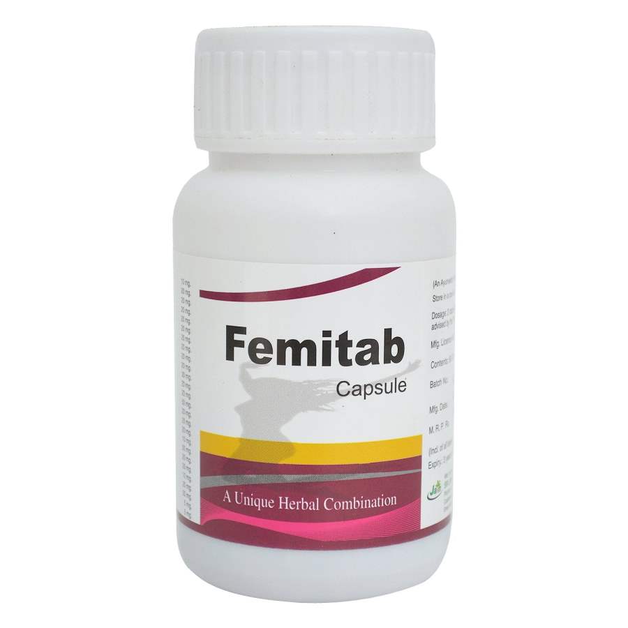 Jain Ayurveda Jain Femitab Capsules - 60 Count, Grey