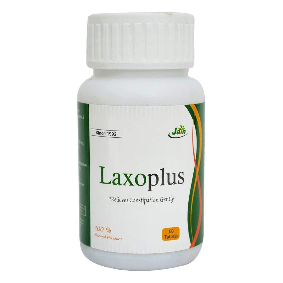 Jain Ayurveda Jain Laxoplus Tablets 60 Grey, 1 count-500Mg